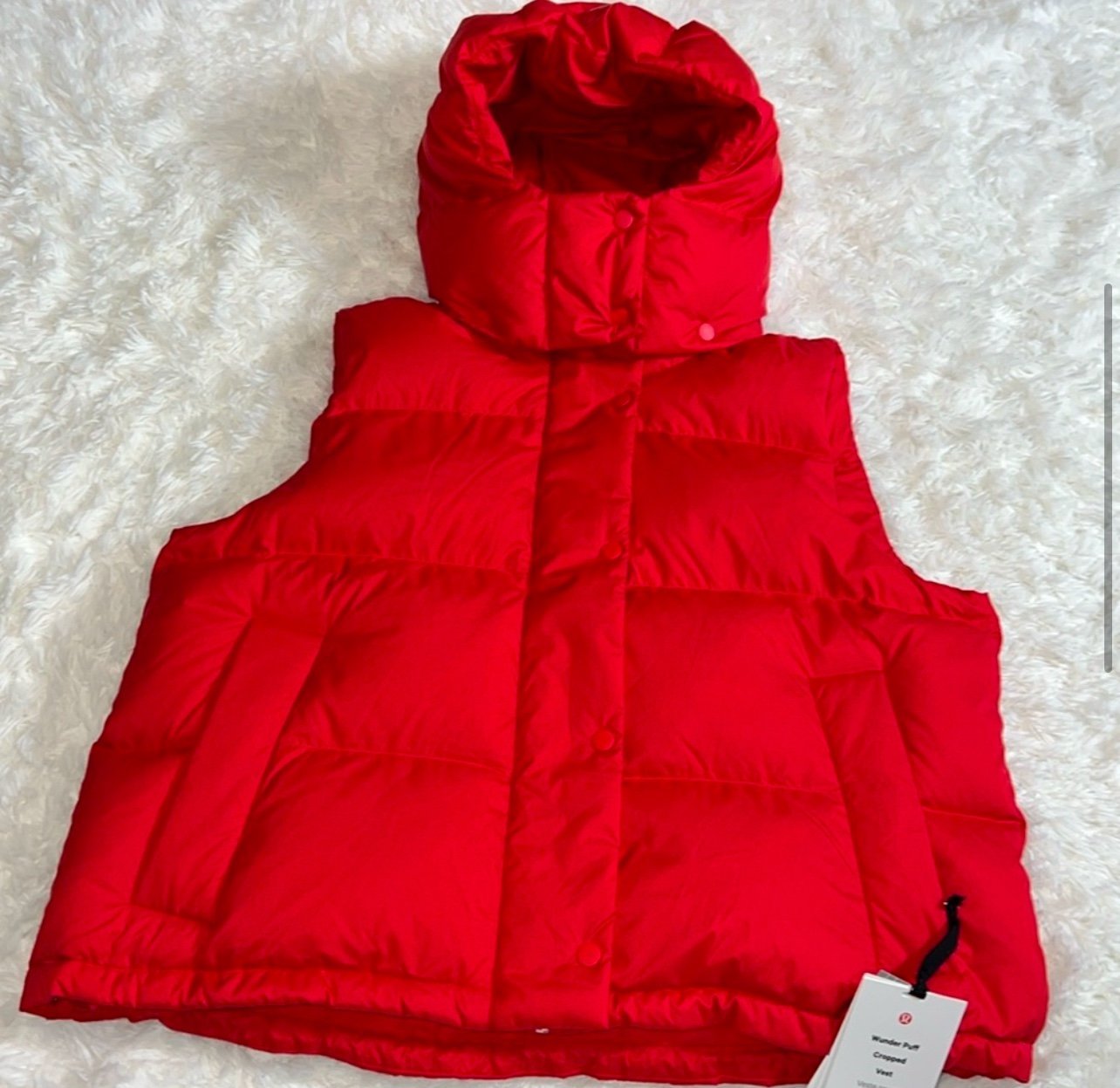 Lululemon Wunder Puff Cropped Vest GRRD size 8