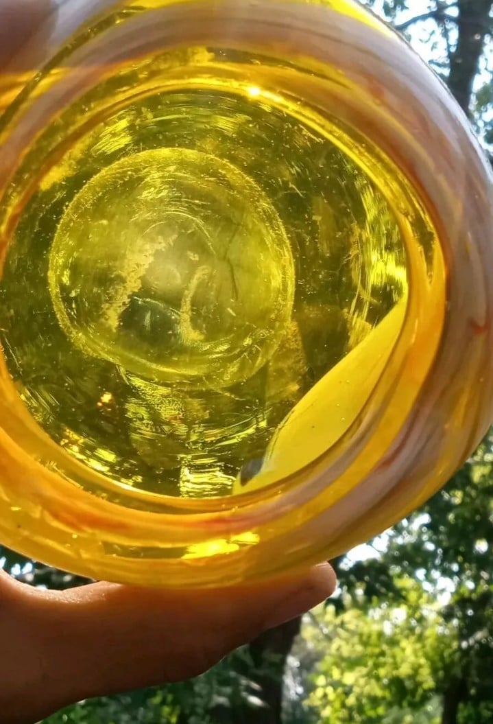 Vintage art Glass dish/ vase Murano or Blenko