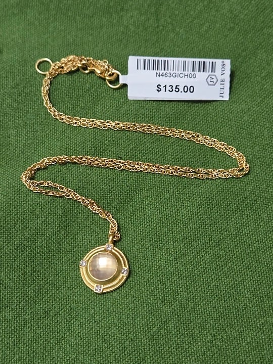 NWT Julie Vos - “Champagne” Astor Solitaire Necklace