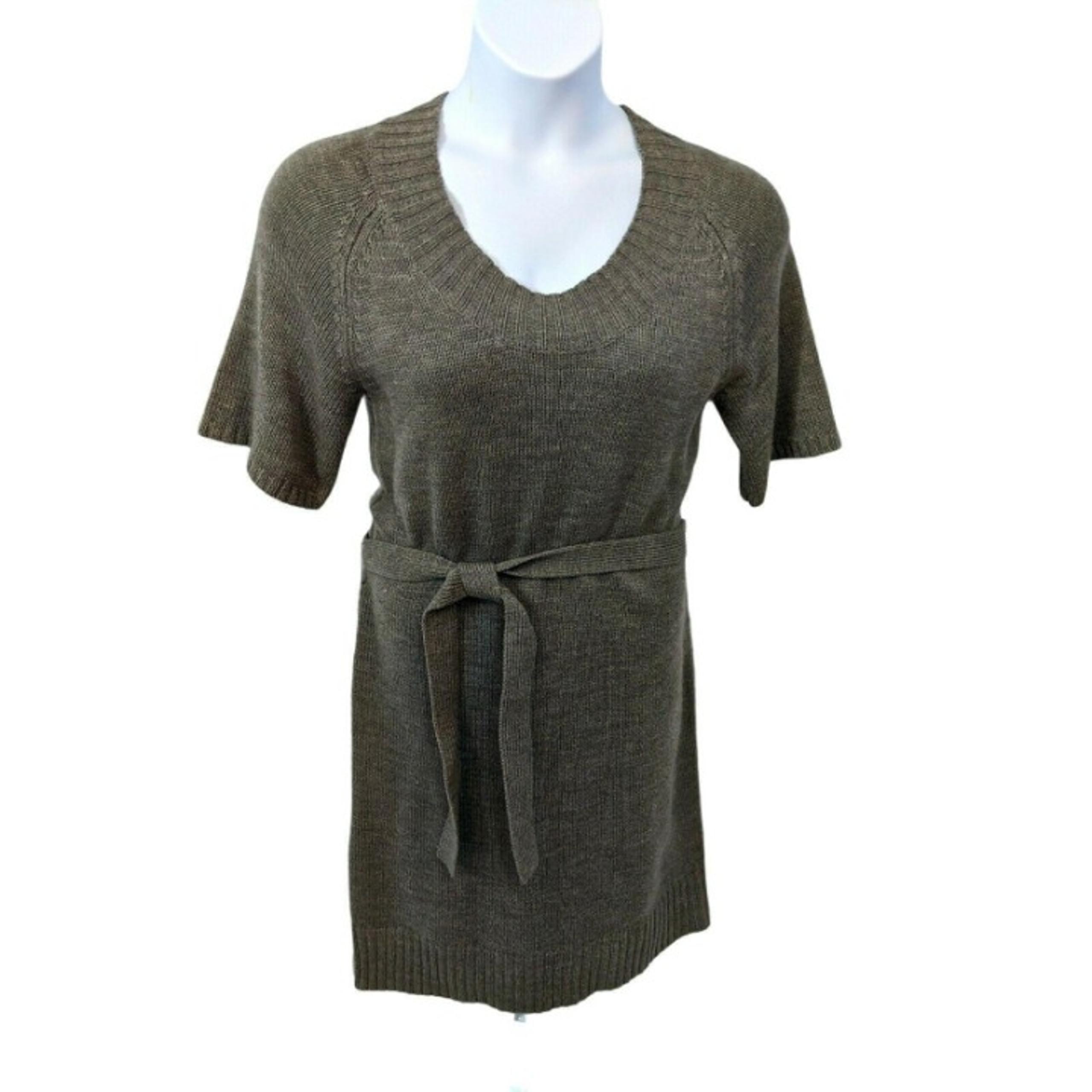 Mossimo Gray Acrylic Belted Sweater Dress Size L