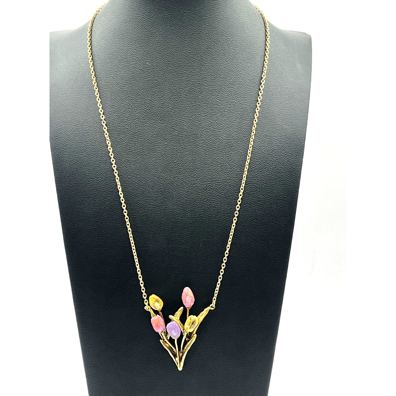 Michael Michaud Cast Glass Tulip Necklace
