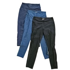 Mondetta performance large legging lot of 3 black navy Teal gym pockets