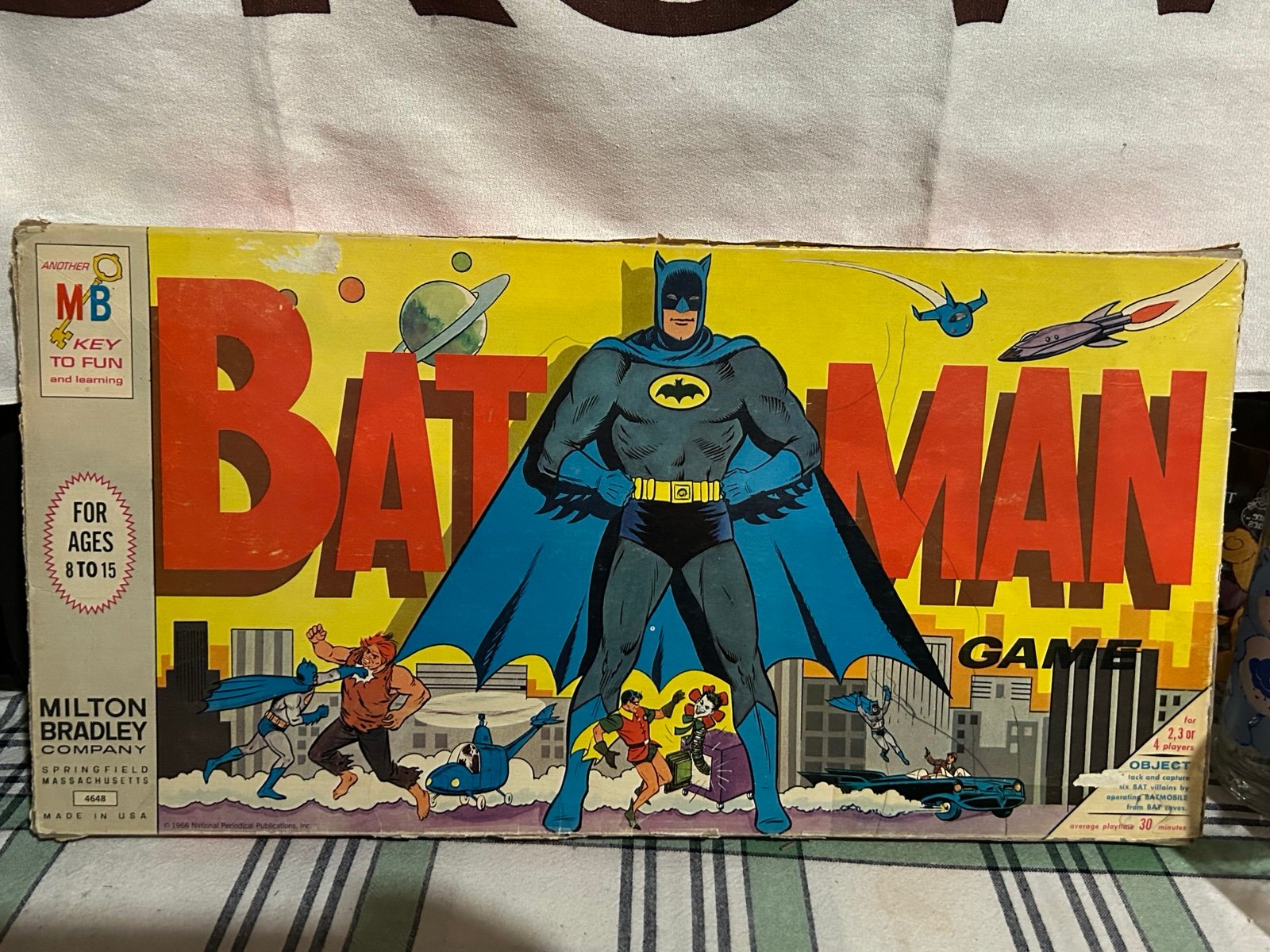 Vintage 1966 Milton Bradley The Batman Game Board Game Near Complete Rare