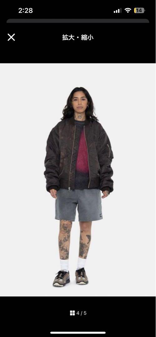 STUSSY ステューシー 23SS DYED NYLON BOMBER MA-1 ボンバー