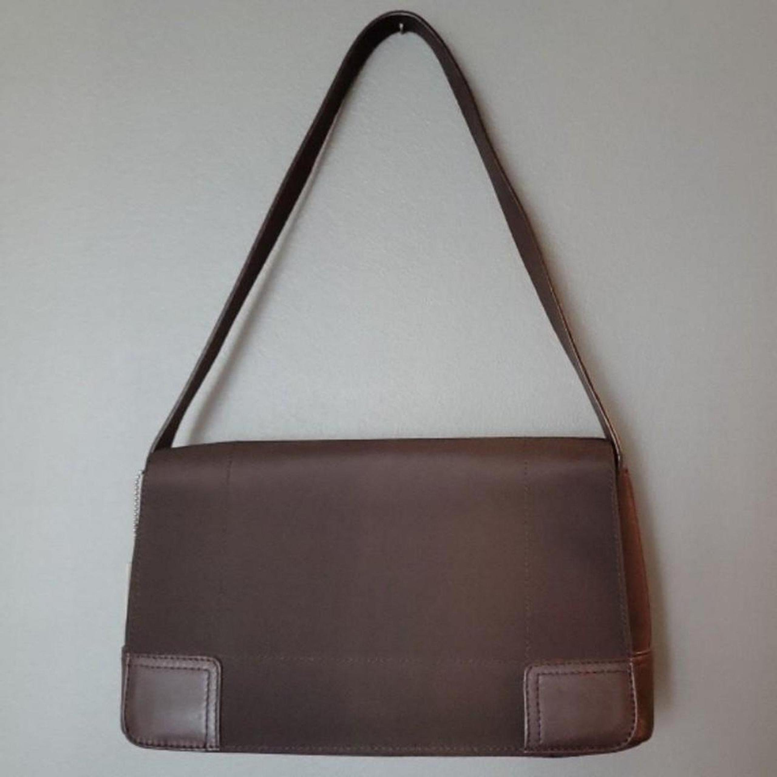 Vintage 00s Kenneth Cole Reaction chocolate brown shoulder bag