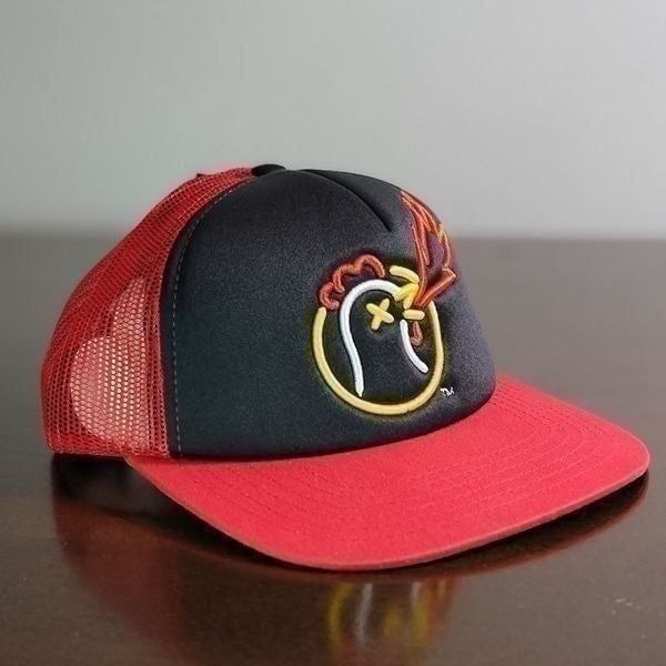 Hot Ones X Complex Reebok Trucker Hat Black Red White Green Snapback Adjustable
