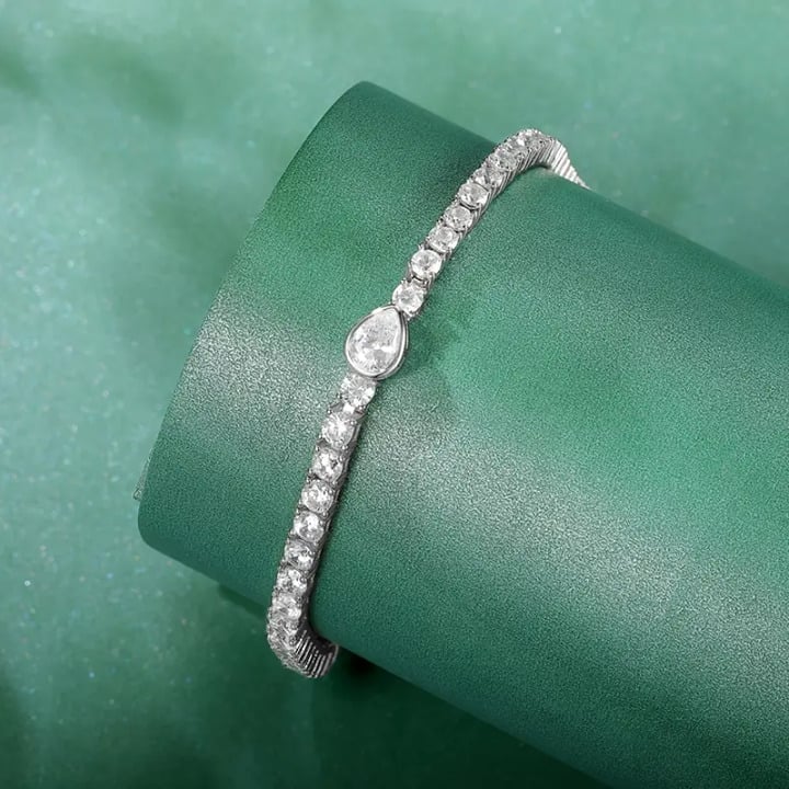 Solid 925 Silver Womens 2ct Diamond Tennis Bracelet 6.5 Authentic Real Jewelry