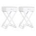 2PCS Nightstand X-Shape Drawer, White 26
