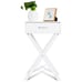 2PCS Nightstand X-Shape Drawer, White 26