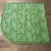 American Vintage Green floral Bates Dual king size Bedspread with fringe