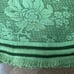 American Vintage Green floral Bates Dual king size Bedspread with fringe
