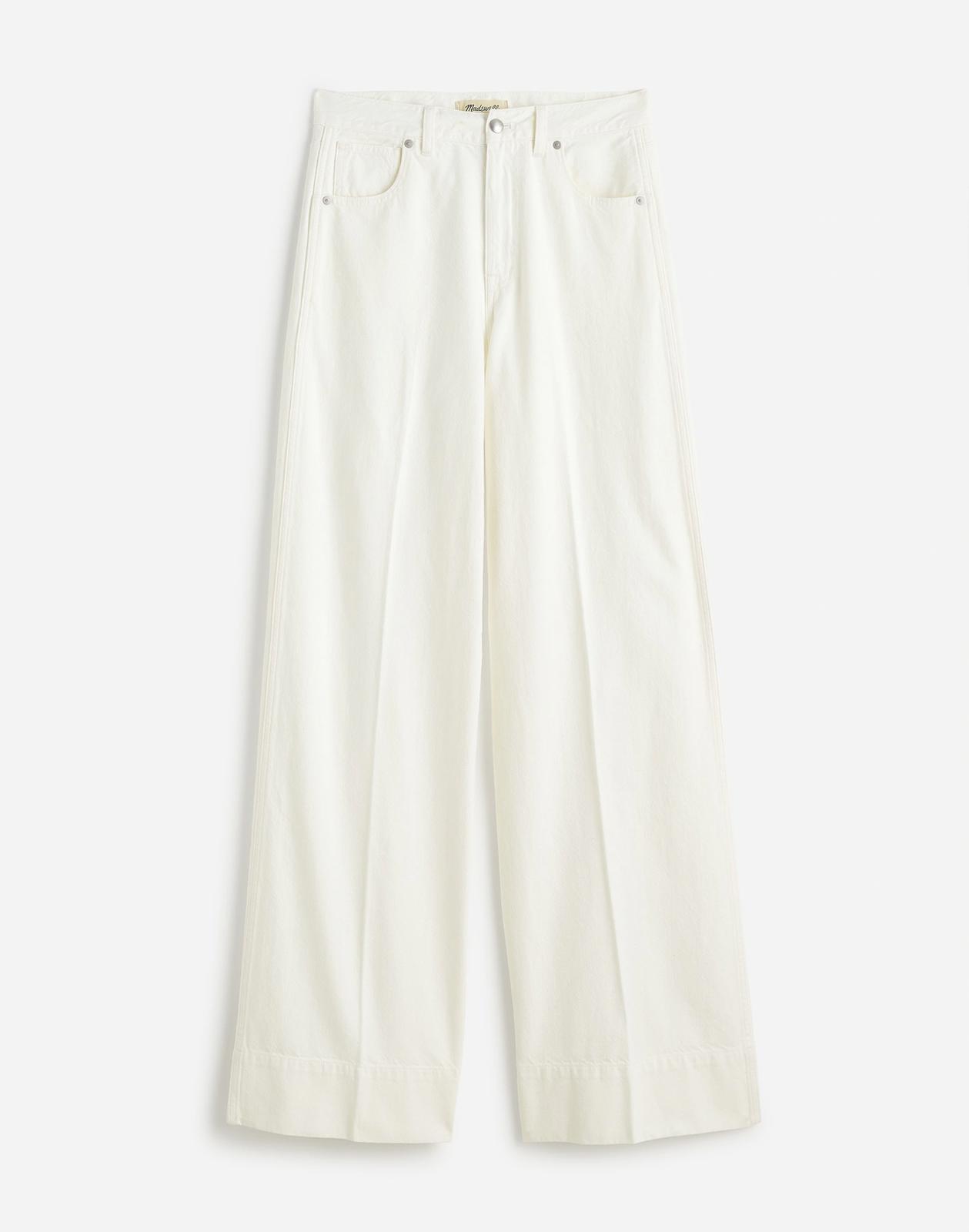 Madewell Superwide-Leg Jeans Tile White Size 30