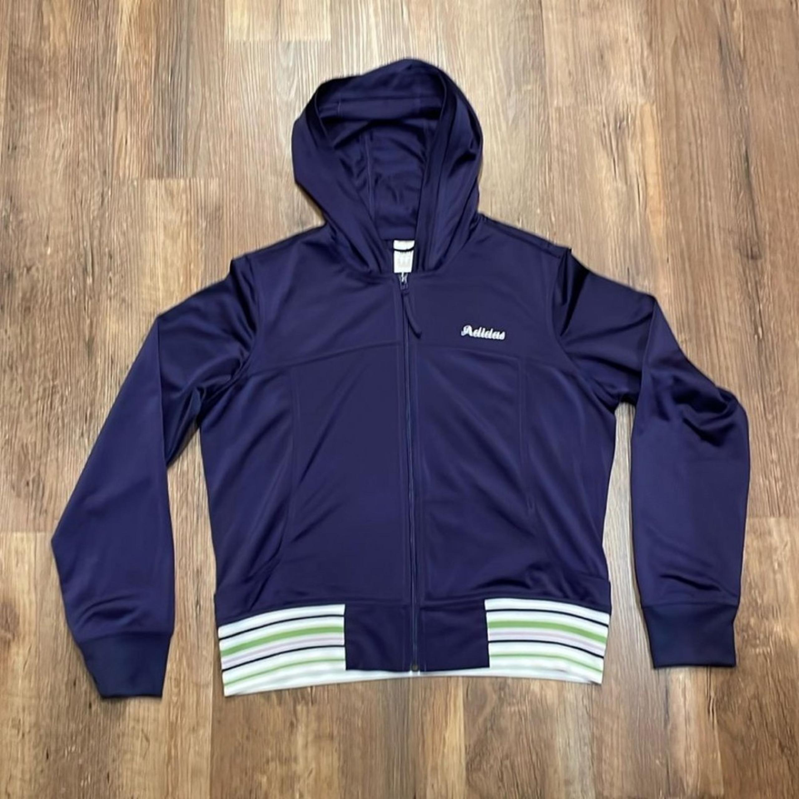 Adidas Women’s Full Zip Purple Green Striped 2006 Track Jacket XL