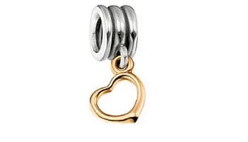 Extremely Rare Authentic Pandora Christ 2 Tone Heart Charm