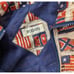 Bogari Vintage 80's Silk Bomber USA Flags Jacket Large