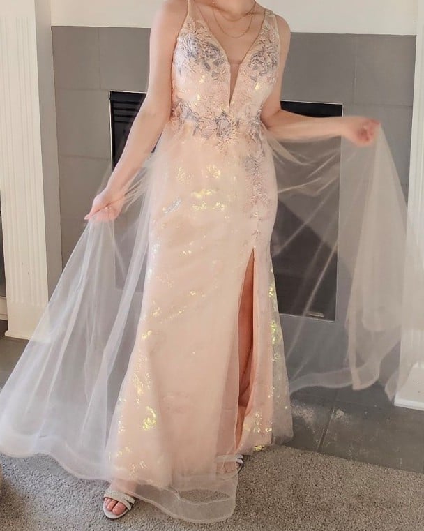 Light Pink Prom Dress (Size 2)