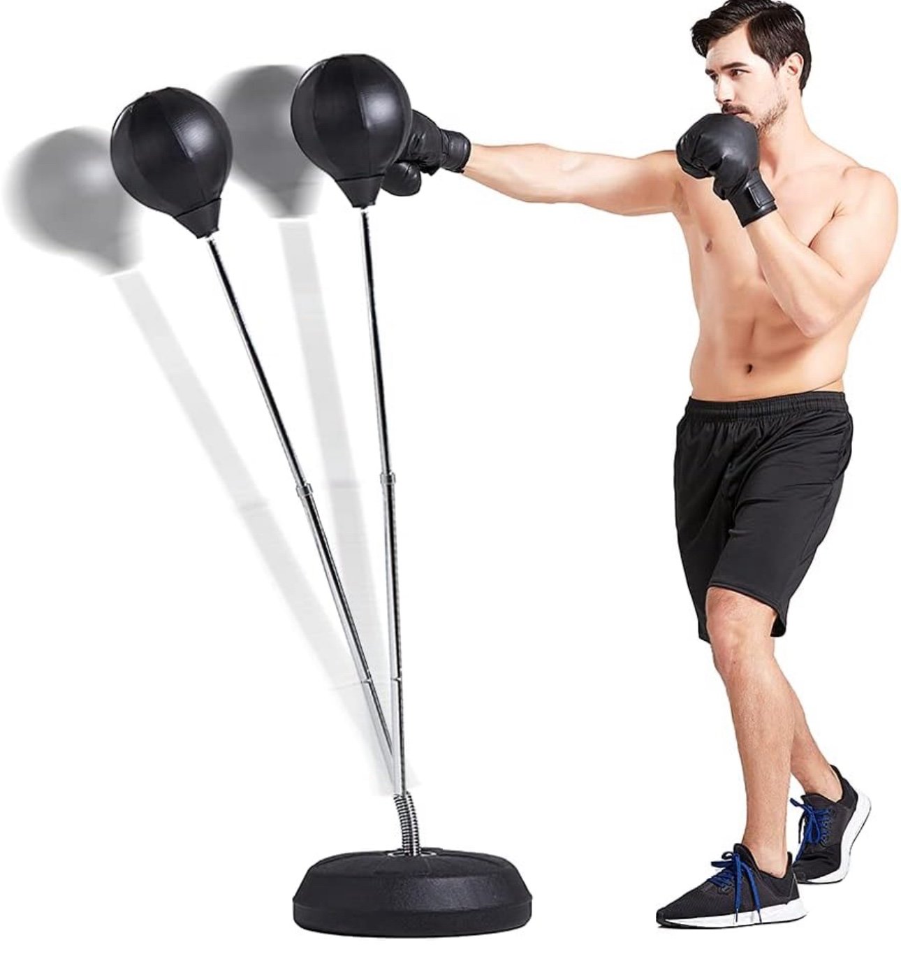 Inflatable Punching Bag Stand for Adults | Adjustable 53 -61 Boxing Bag I Immed
