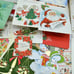 Vintage Christmas Cards and Ephemera in Decorative Box - More than 60 pieces Lot