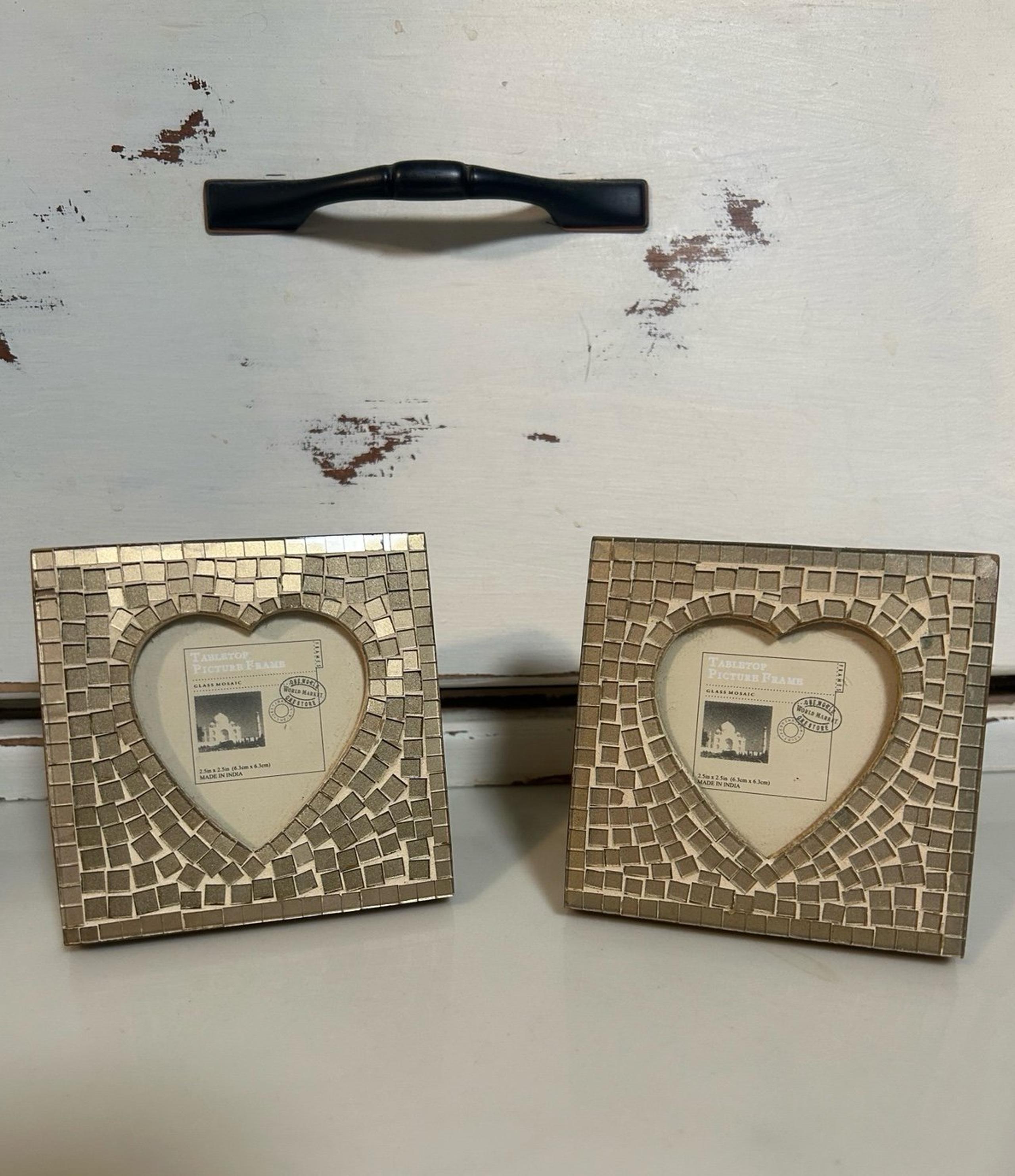 World Market Glass Mosaic Heart Picture Frames