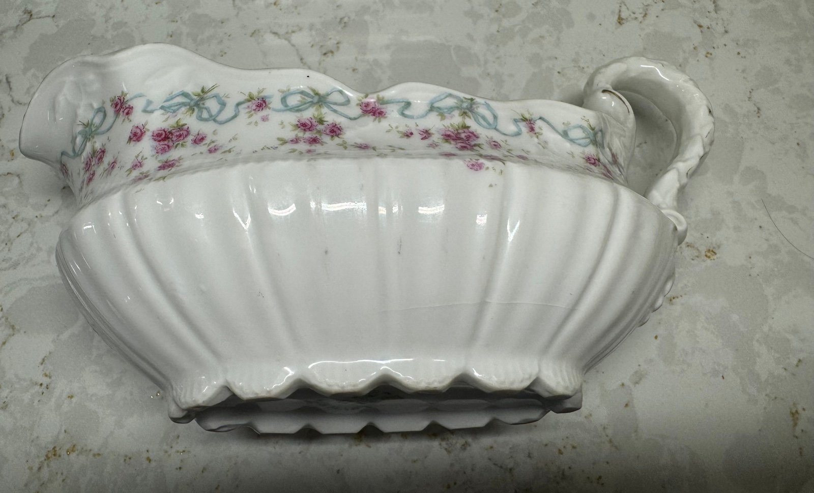 Antique Carl Tielsch of Germany Porcelain Gravy Boat