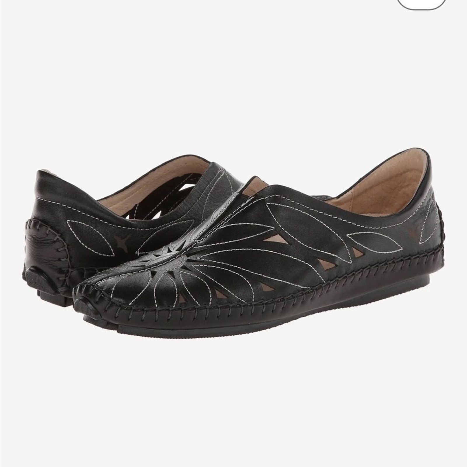 Pikolinos Naturally Good Black Leather Loafer Slip On Shoes Women's Sz 10 In Box