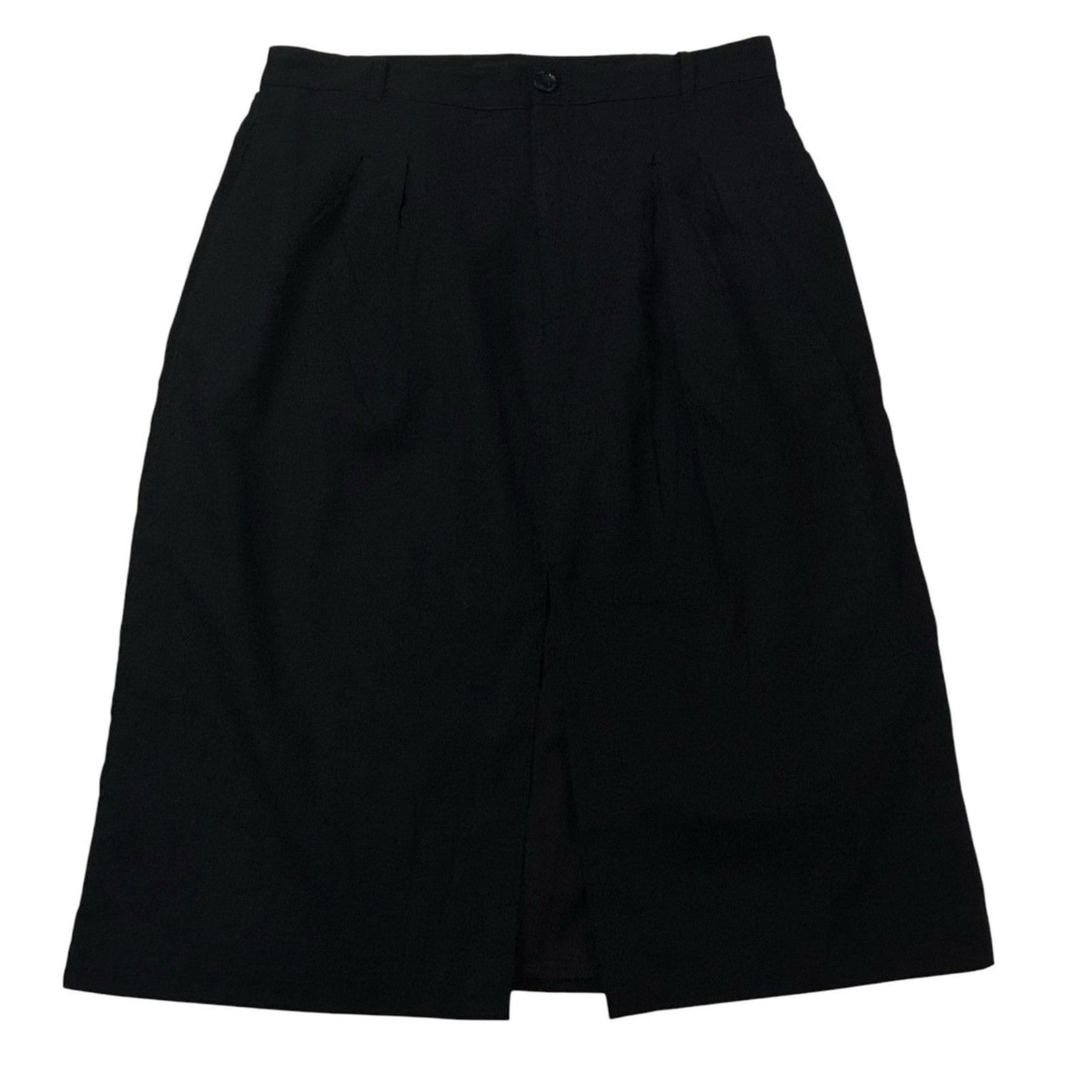 Banana Republic Women's Size 12 Black Linen Blend Front Slit Lined Midi Skirt