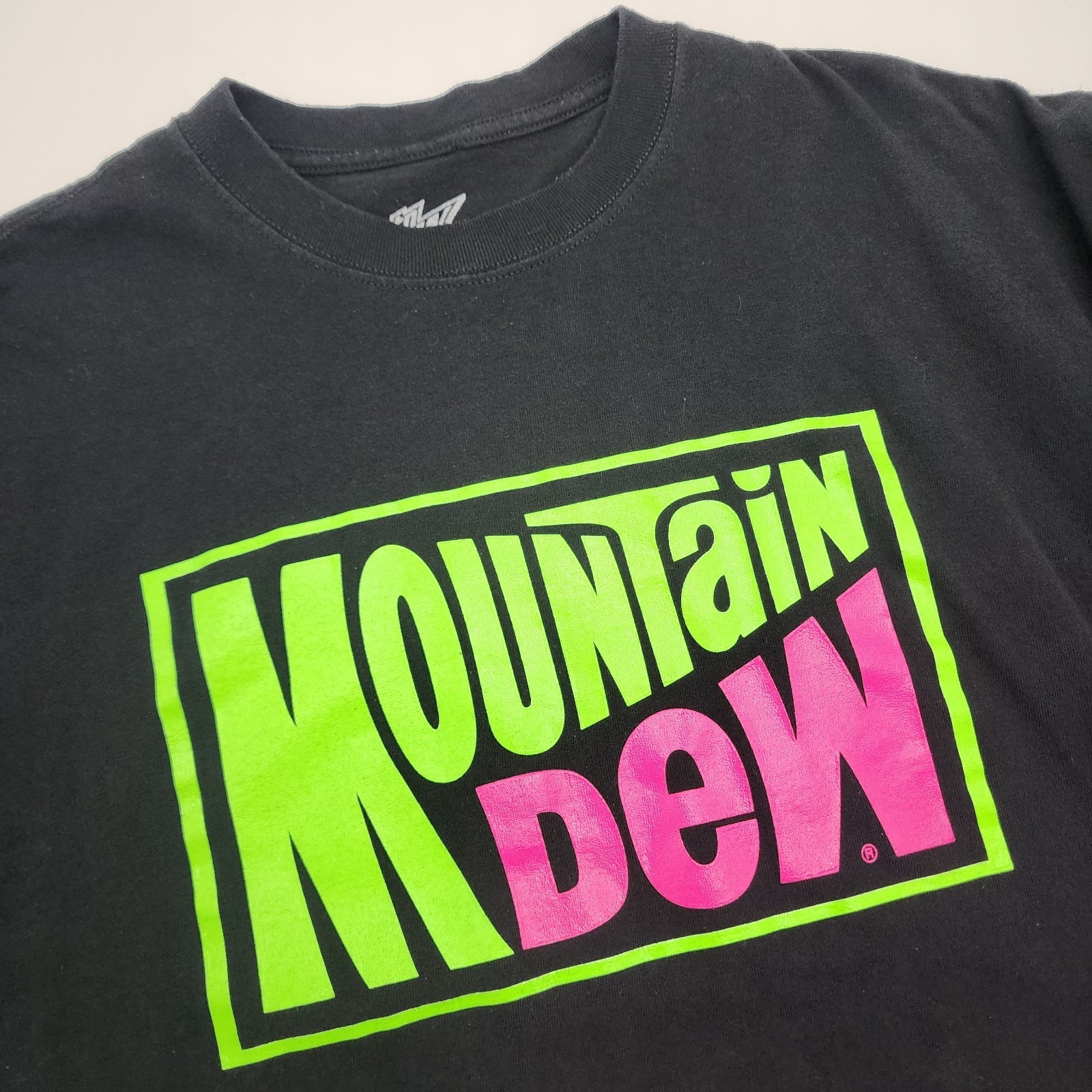 MOUNTAIN DEW SODA T-SHIRT MENS SIZE 2XL- RARE RETRO NEON LOGO 90'S