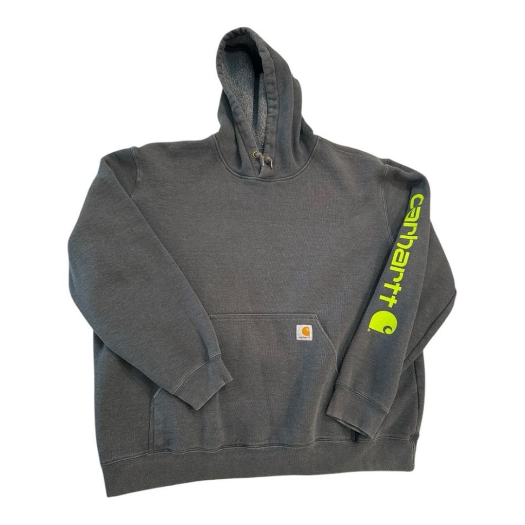 Carhartt Men's Pullover Gray Heather Hoodie Sweatshirt Men’s Size 2XL
