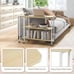 360° Rotatable Sofa Side Table L-shaped Laptop Desk Snack Table w/Shelf