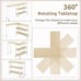 360° Rotatable Sofa Side Table L-shaped Laptop Desk Snack Table w/Shelf