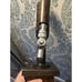 Single Whiskey Tower Liquor Dispenser Leather Cover Wooden Handle Retail 259