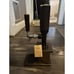 Single Whiskey Tower Liquor Dispenser Leather Cover Wooden Handle Retail 259