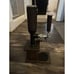 Single Whiskey Tower Liquor Dispenser Leather Cover Wooden Handle Retail 259