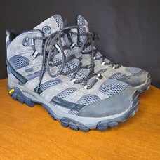 Merrell Mens Size 10 Moab Granite Black Hiking Boots J06056