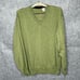 Orvis Men's Merino Wool V-Neck Long Sleeve Pullover Green Sweater- Sz L