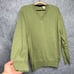 Orvis Men's Merino Wool V-Neck Long Sleeve Pullover Green Sweater- Sz L