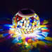 Color Changing Solar Powered Glass Mosaic Ball Led Garden Lights, Rechargeable