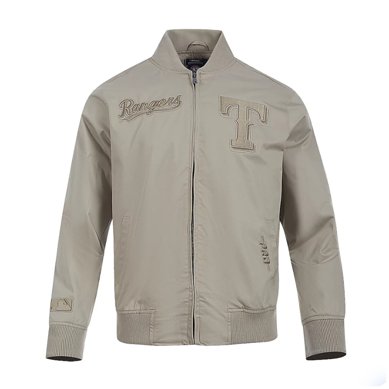 Texas Rangers Baseball Team Men's Embroidered Logo Taupe Color Jacket -Size 2XL