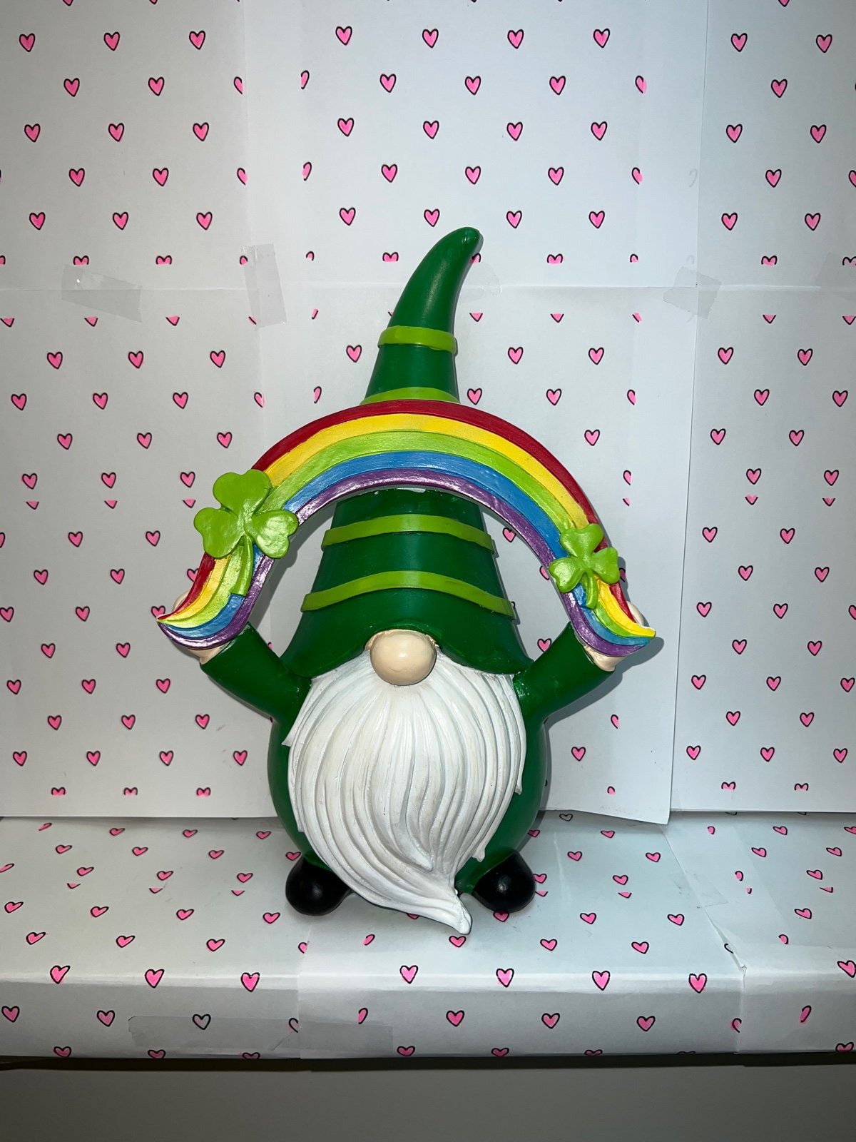 Rainbow Shamrock st Patrick’s gnome