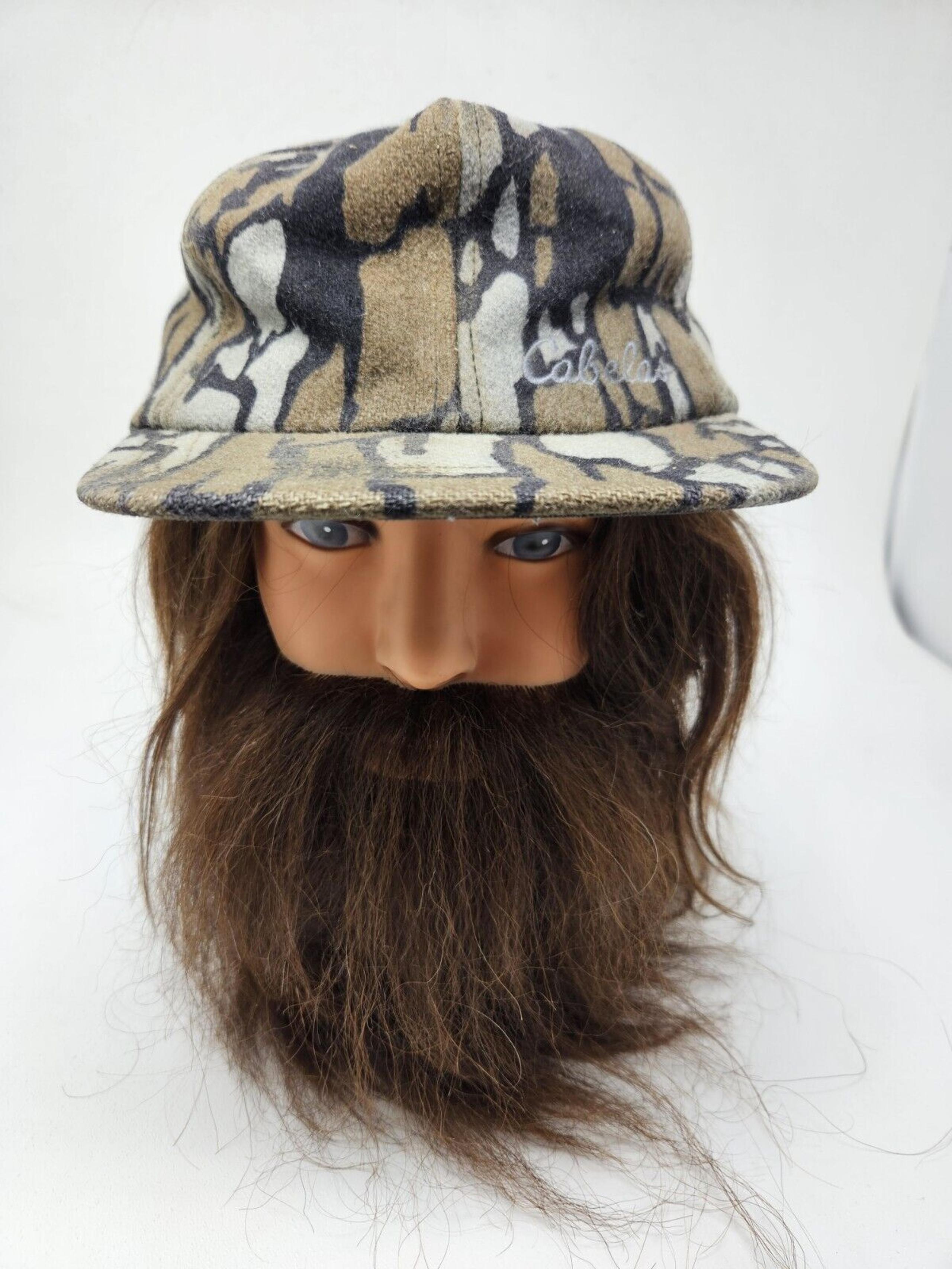 Vintage Made in USA Cabelas Hunting Trapping Camouflage Hat With Wind Shield