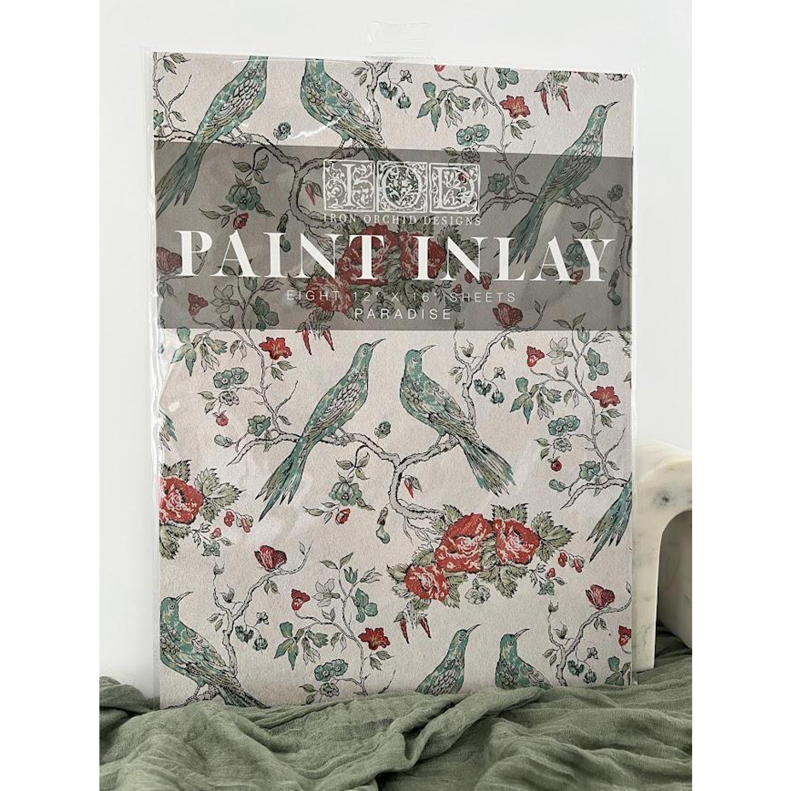 Paradise IOD Paint Inlay - Eight 12 x 16 Sheets