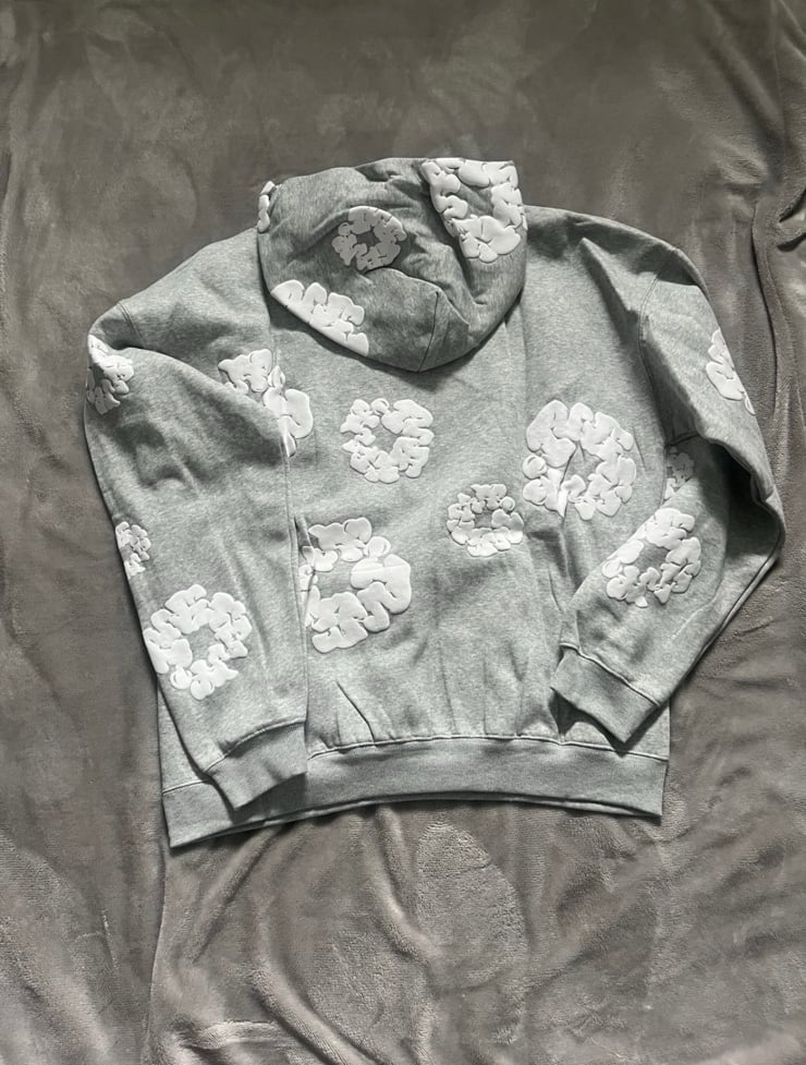 Grey denim tears hoodie