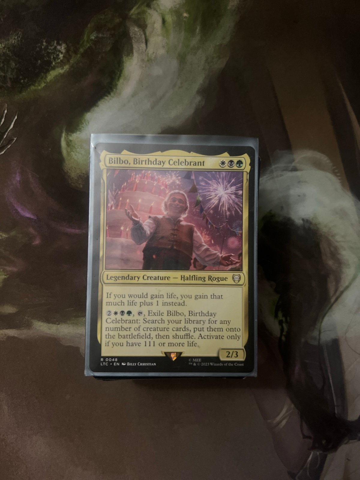 MTG Bilbo, birthday celebration, custom Commander deck