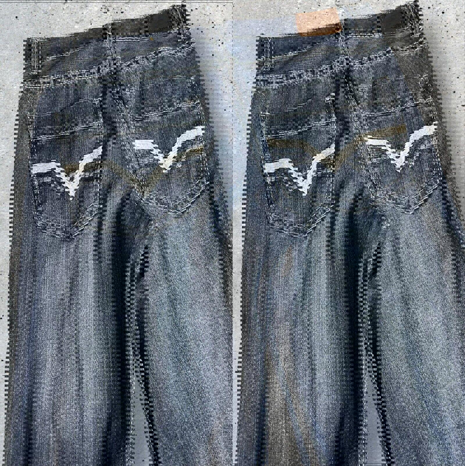 Flypaper Straight Jeans Blue Denim Size XL