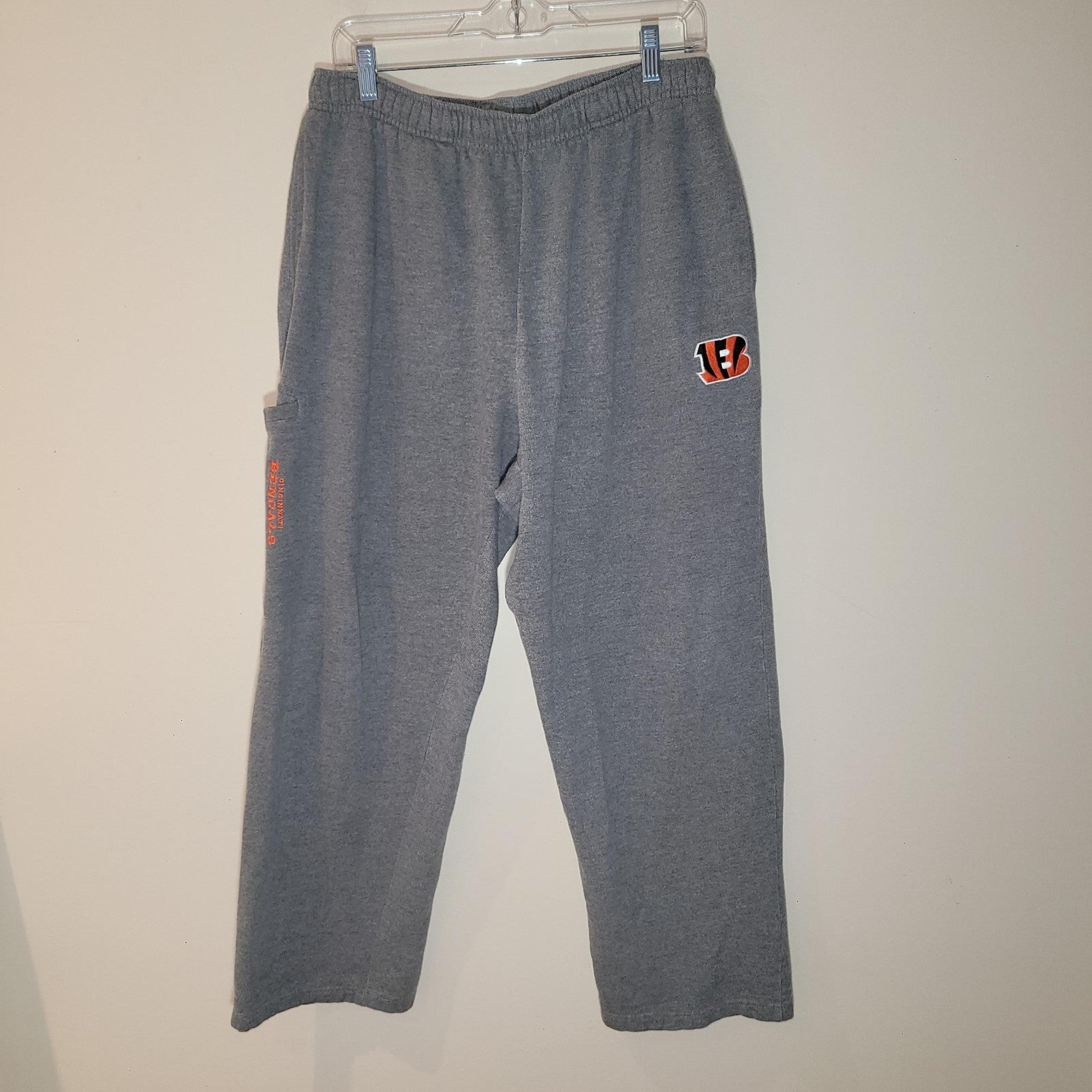 Cincinnati Bengals, NFL Men's Gray sweatpants. Size Large