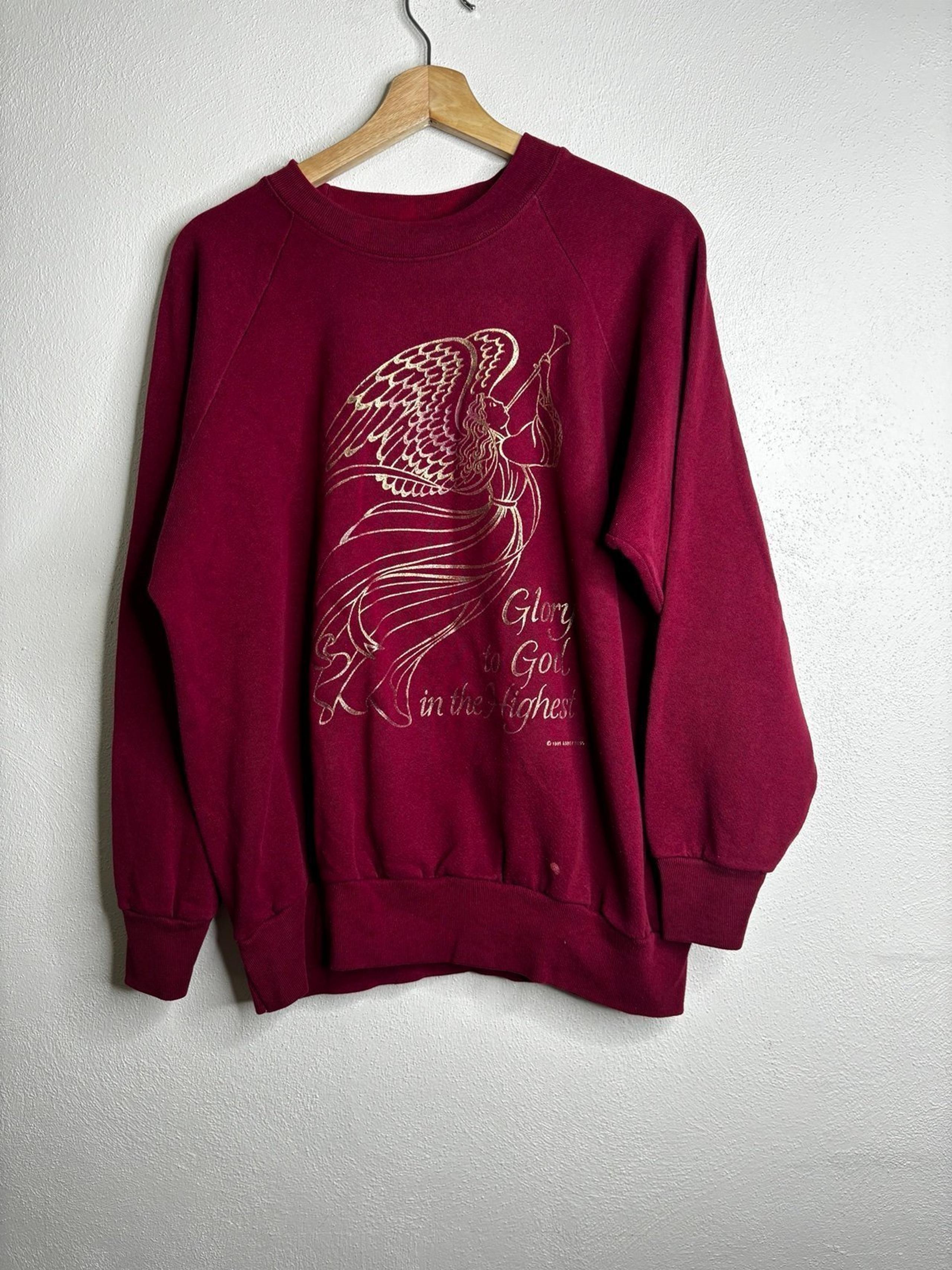 Vintage 90s Glory To God Pullover Sweatshirt Men’s Size XL Red