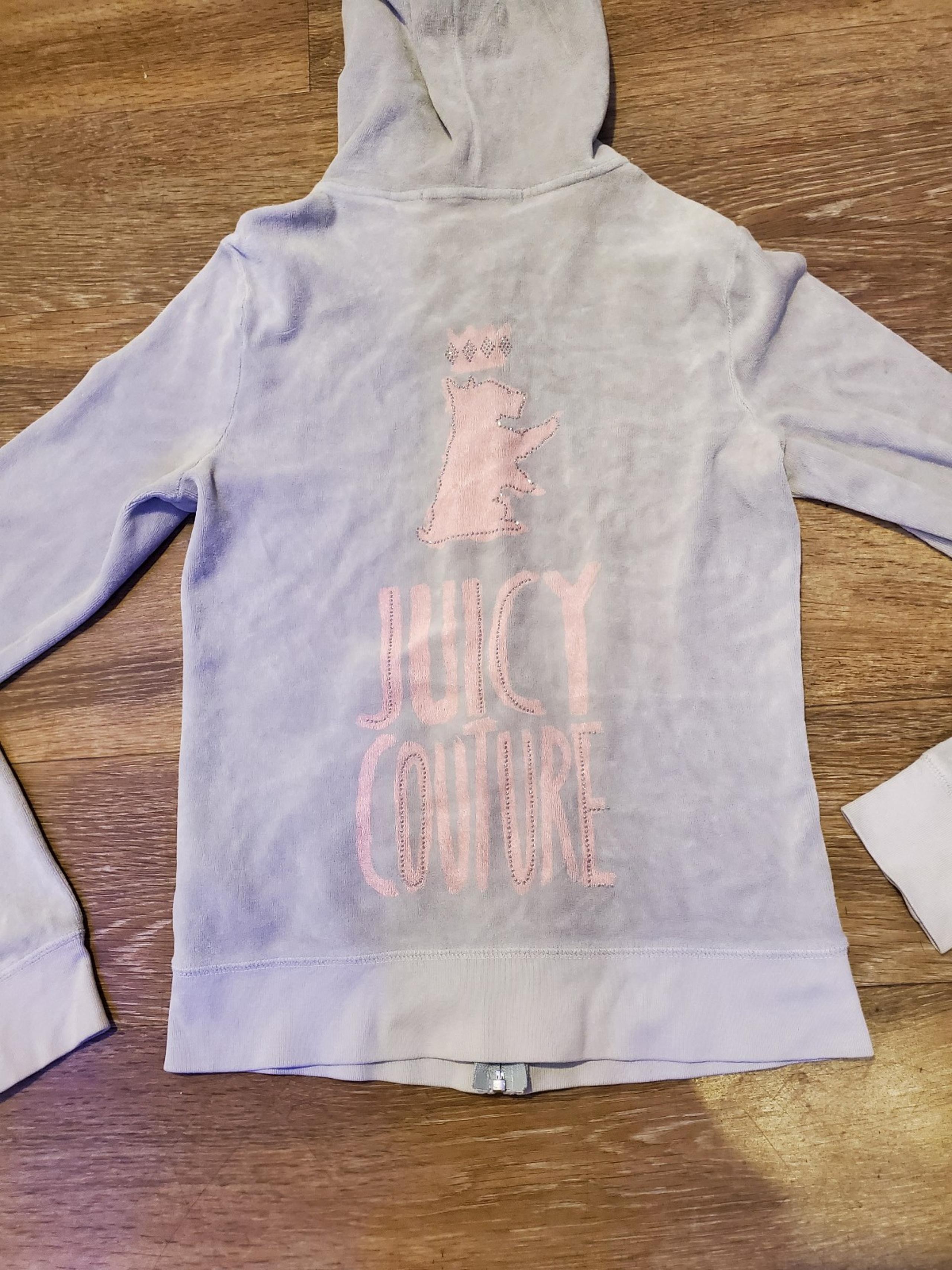 Vintage Juicy Couture Silver/Light Grey Velour Scotty Dog Hoodie