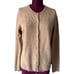 SAKS FIFTH AVENUE Fitted Cashmere Cardigan size XL Tan Button Down