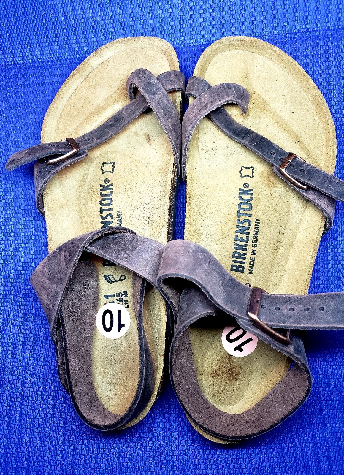 Birkenstock Yara Oiled Leather Habana Strappy Sandal Womens Size 10 EU41