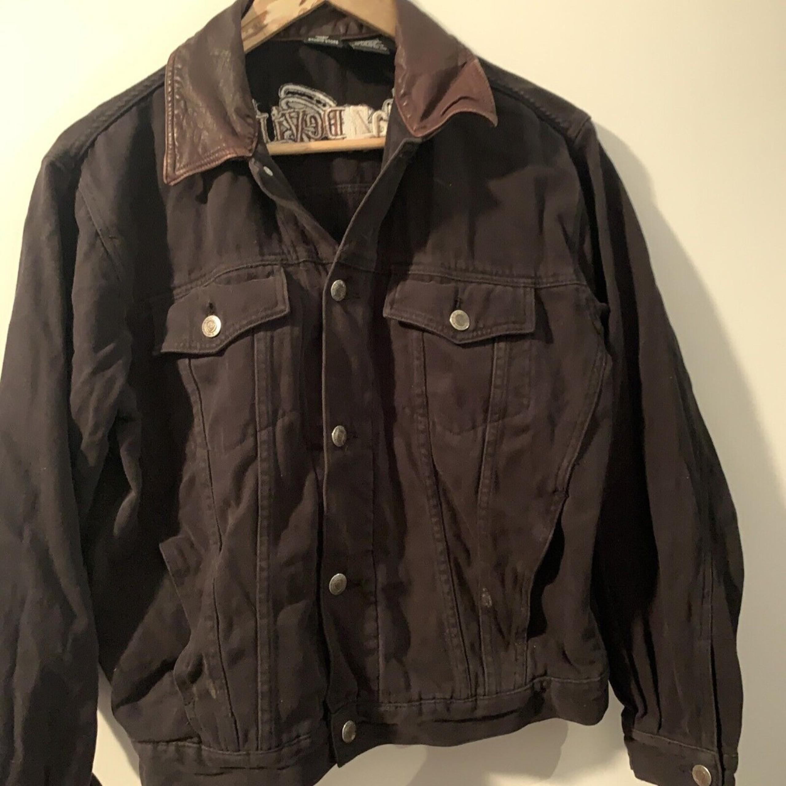 Vintage 1997 Taz Devil Looney Tunes Warner Bros Denim Jacket Size XS